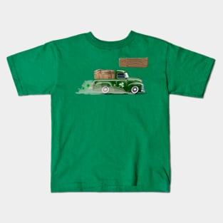 Saint Patrick's vintage cartoon truck Kids T-Shirt